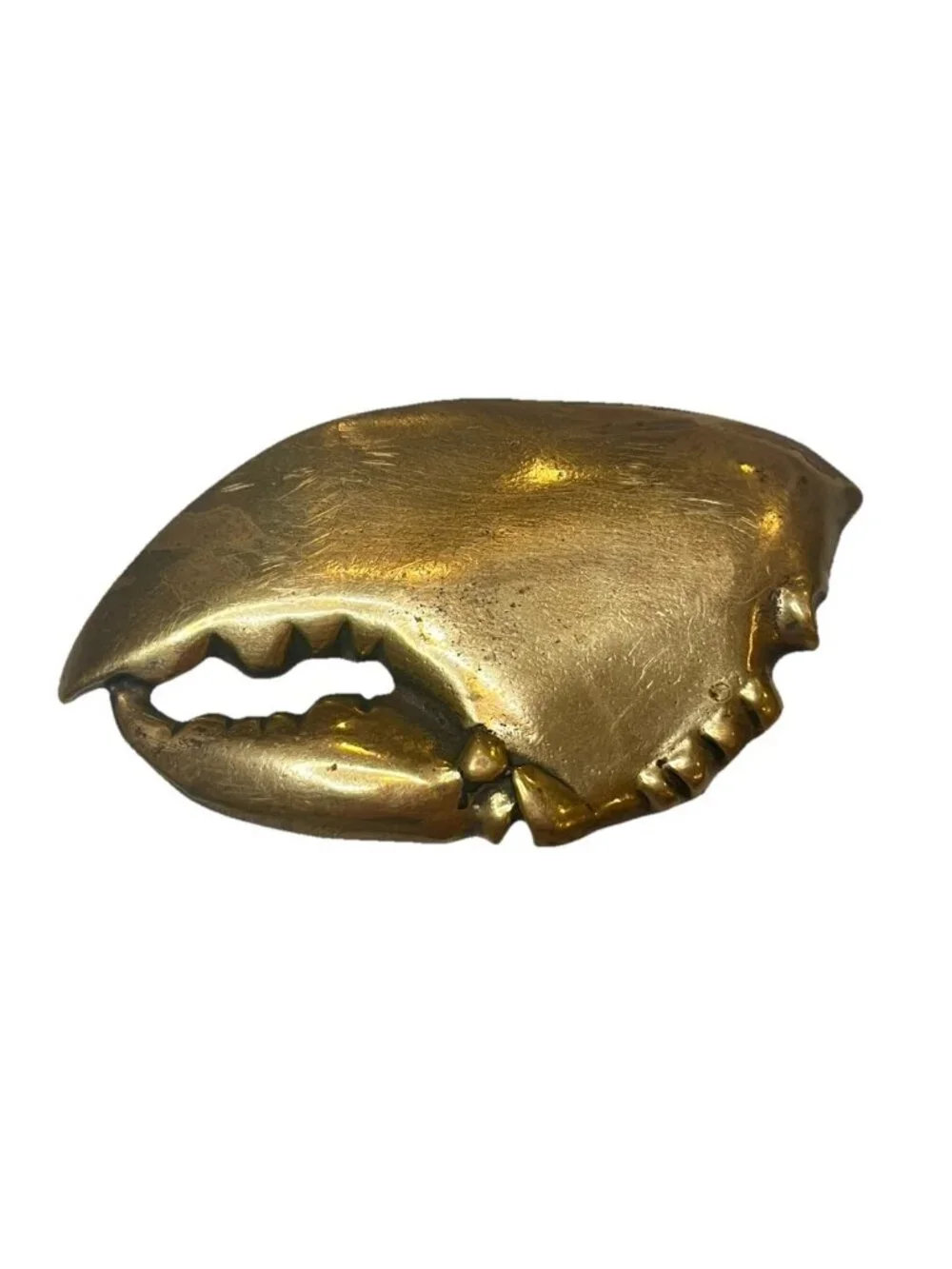 Vintage Reid Higgins Solid Brass Lobster Claw Belt Buckle 3